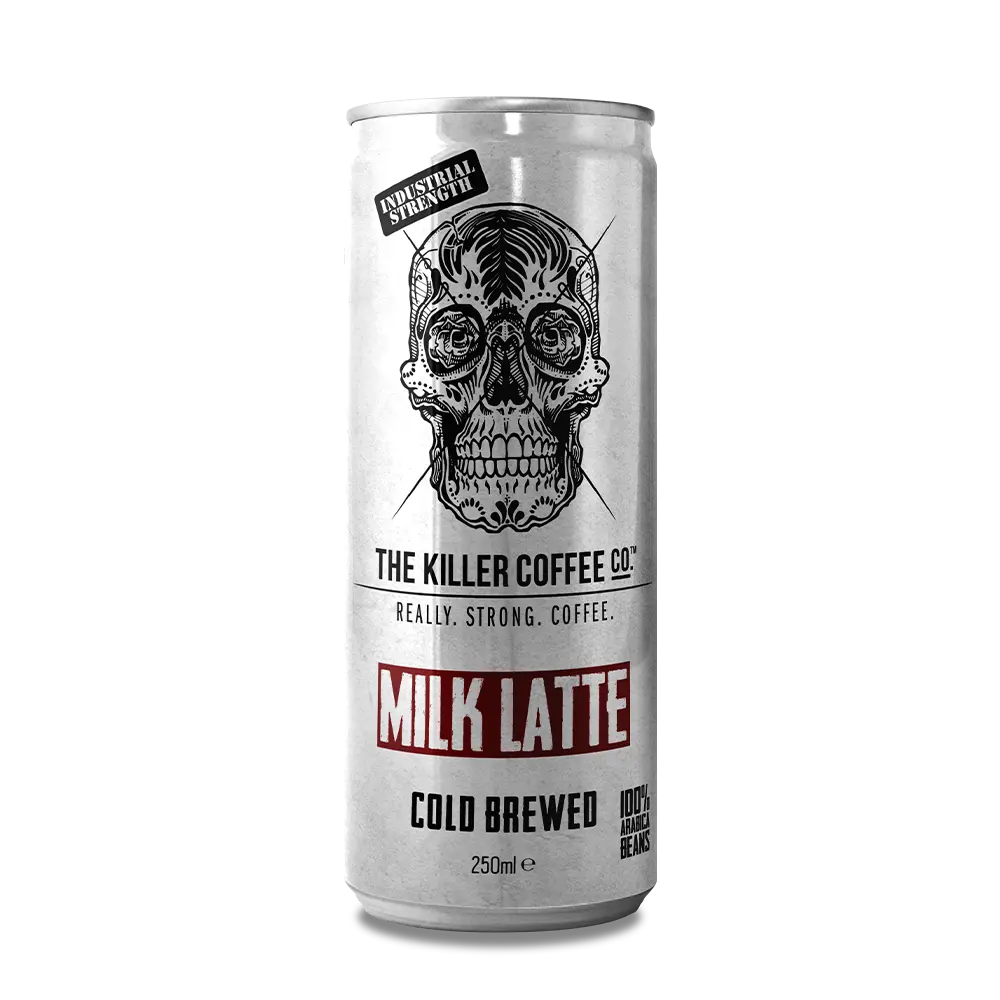 0324 milk latte front Killer Canned Coffee Milk Latte