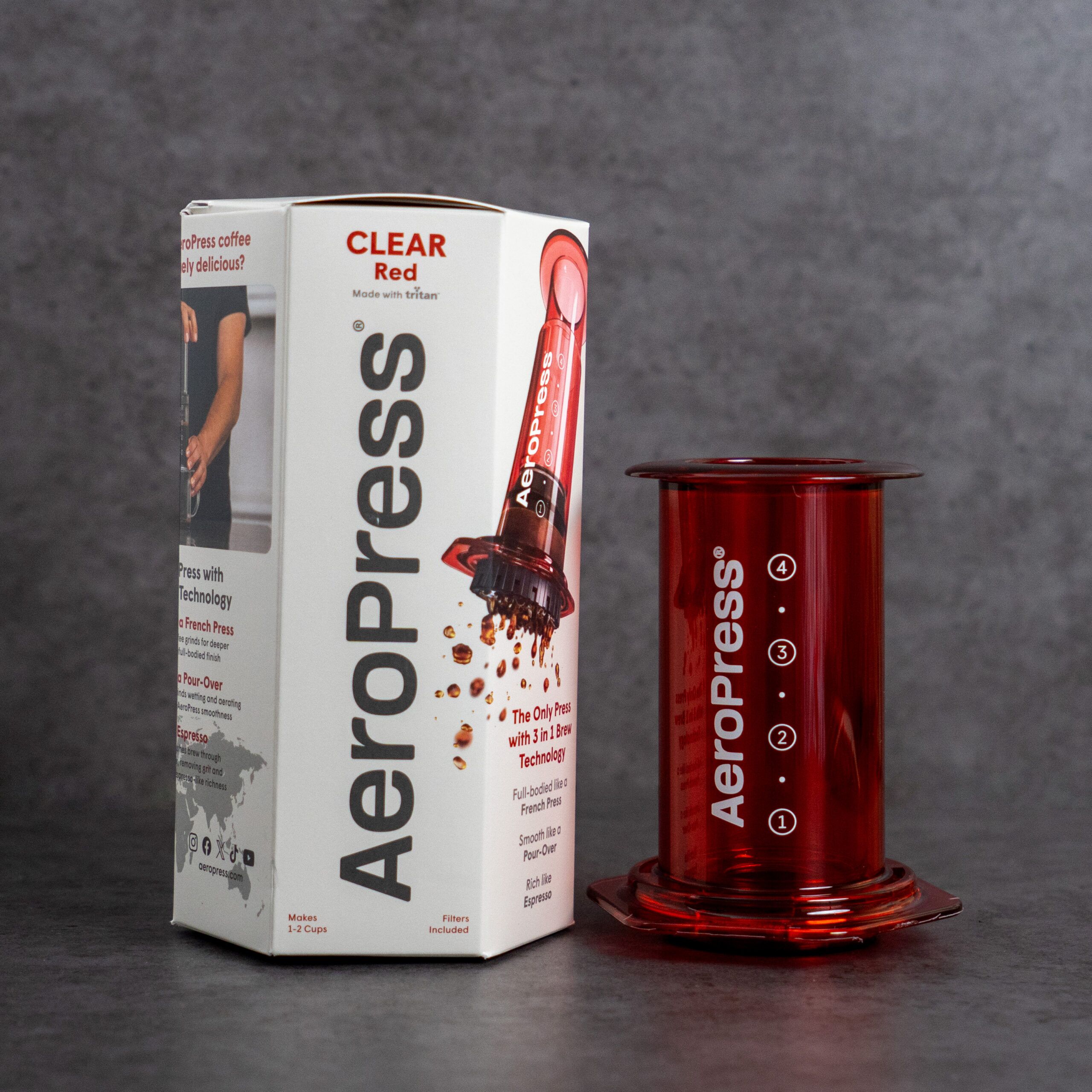 AeroPress Clear Coffee Makers - Clear & Colours - Image 1